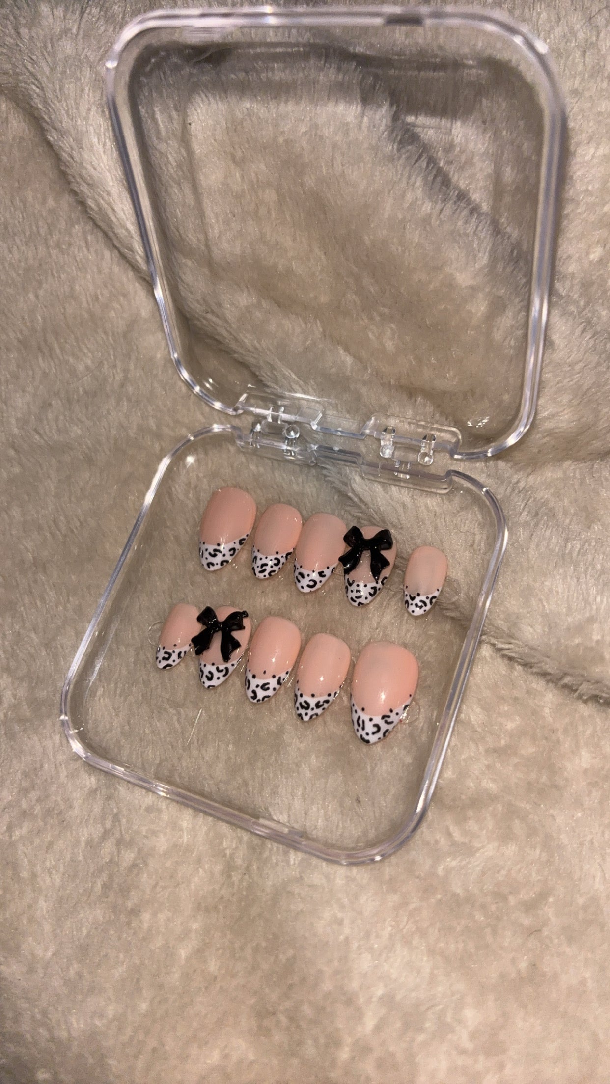 Leopard Print French tips