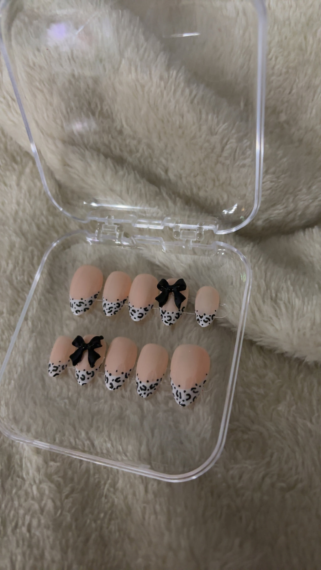 Leopard Print French tips